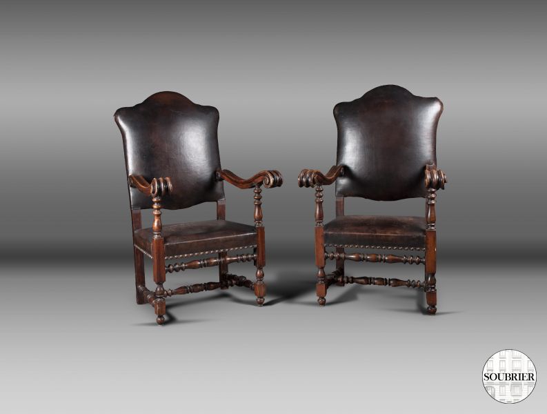 Paire de fauteuils italiens XVIIIe
