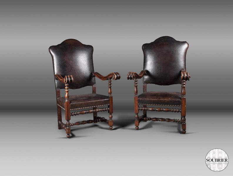 Pair of Italian armchairs eighteenth