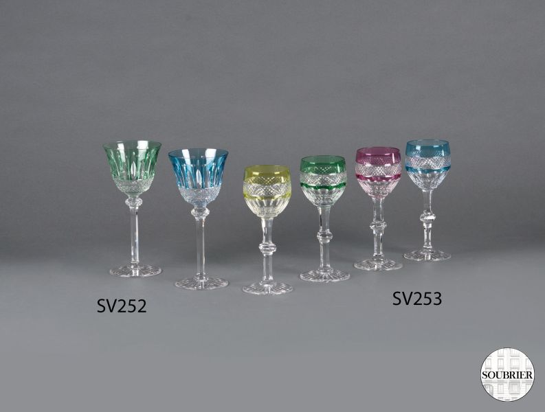 coloured Trianon glasses