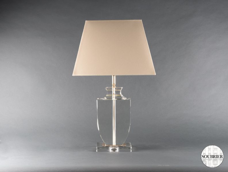 Tall glass lamp