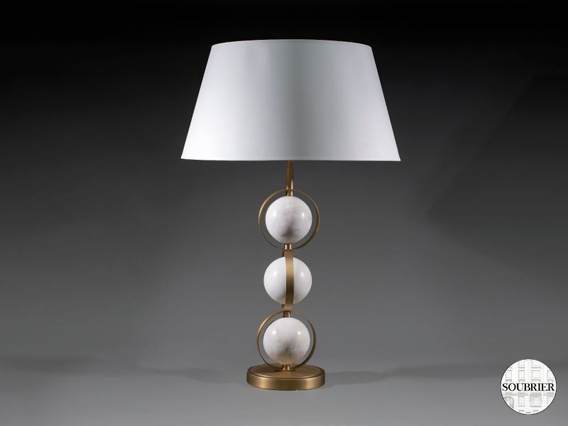 Lampe marbre et métal