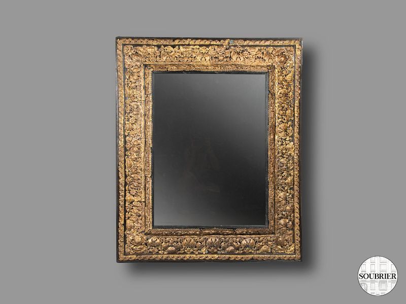 Miroir à décor de fl