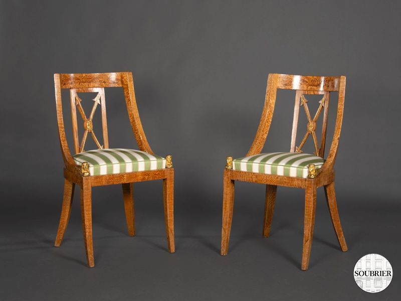 Chaises en citronnier