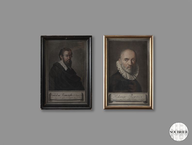 Paire de portraits