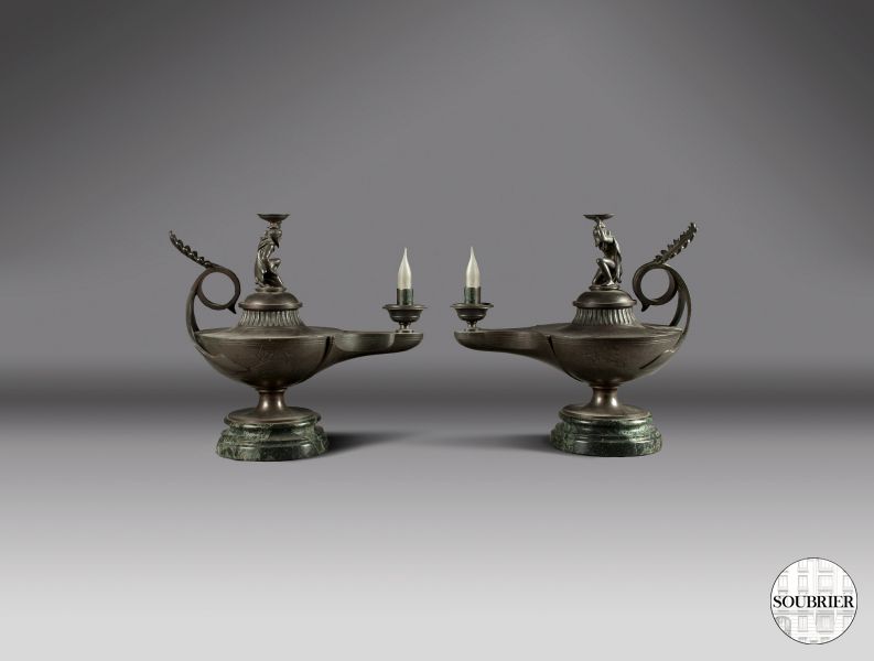 Oil lamps bronze