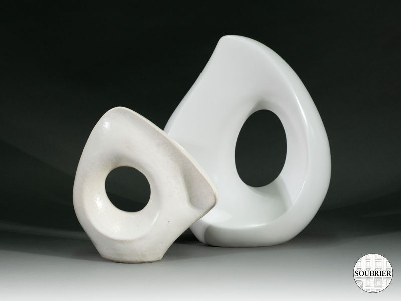 Sculpture abstraite en céramique