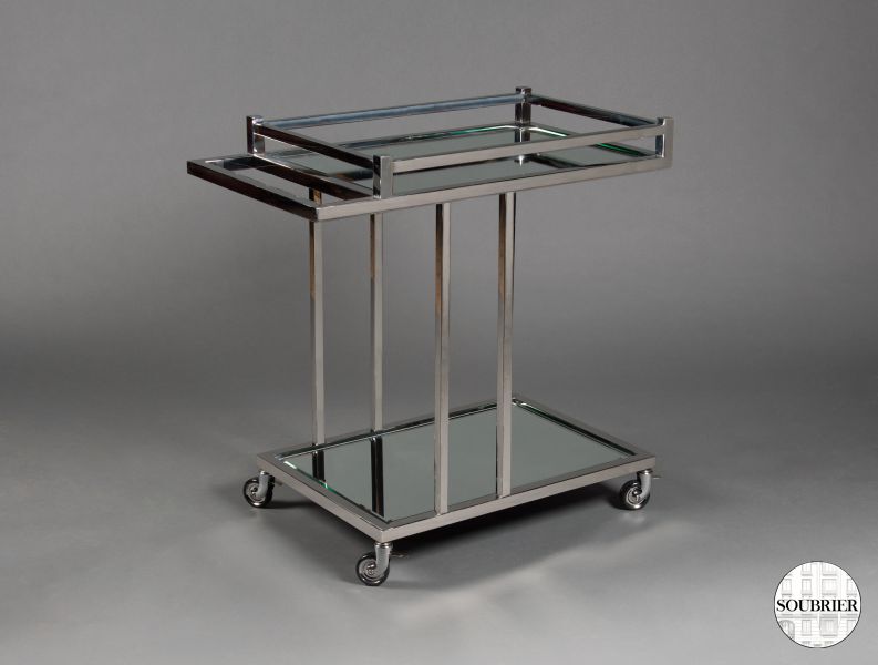 Mirror and chrome-plated trolley