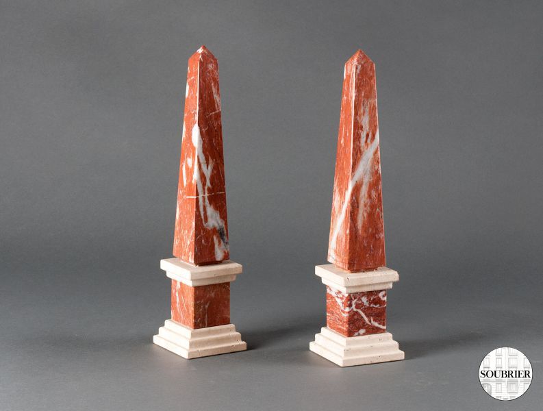 Pair of Siena obelisks