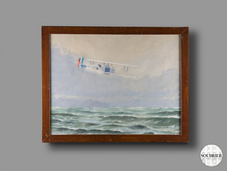 Gouache biplane