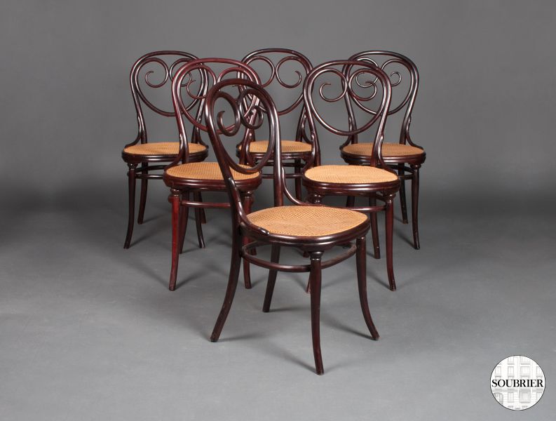 6 Chaises style Thonet