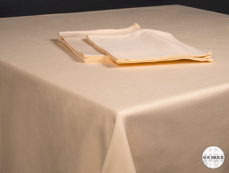 Pale yellow square tableclothes (x3)