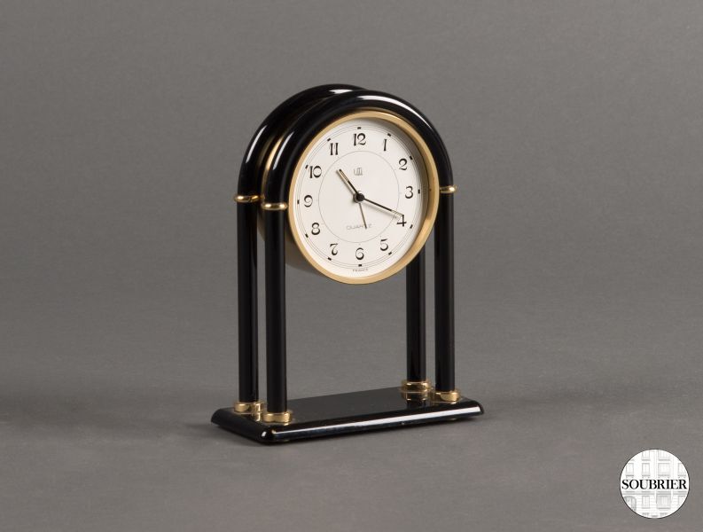 Black enamel alarm clock