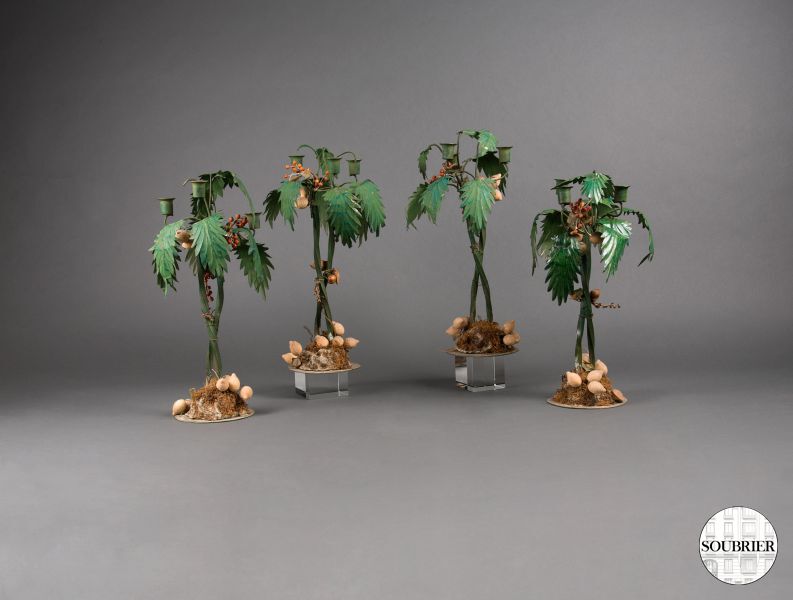 palm tree candlesticks