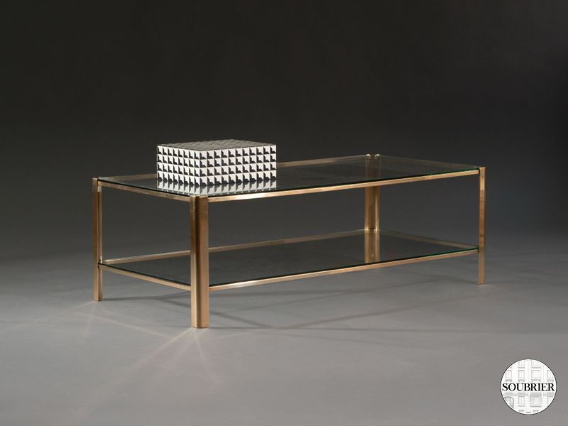 Table basse  laiton poli