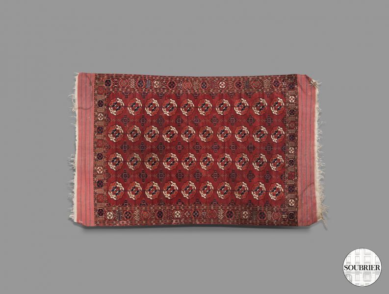 Pair of red oriental rugs