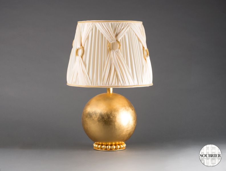 Lampe boule dorée