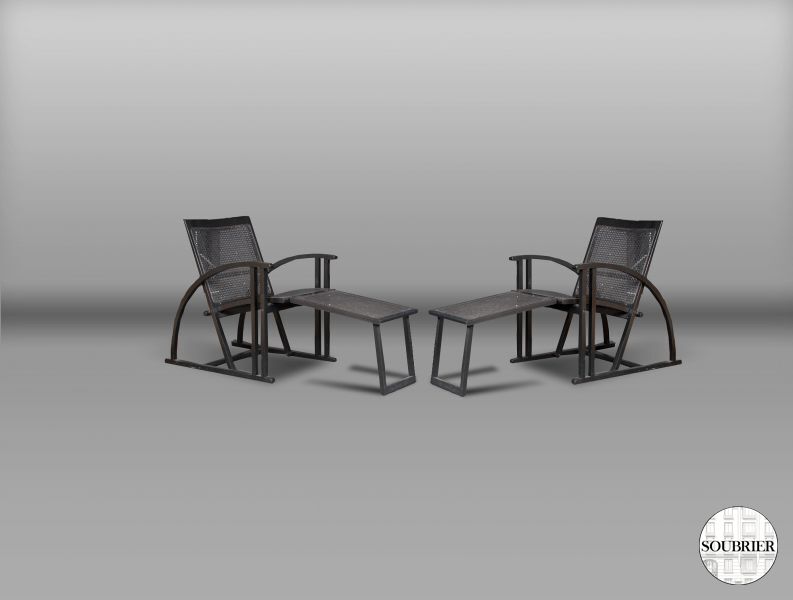 Pair of chaises longues