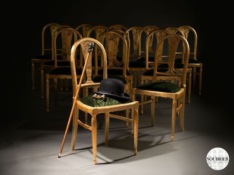 36 gilded 1925 chairs