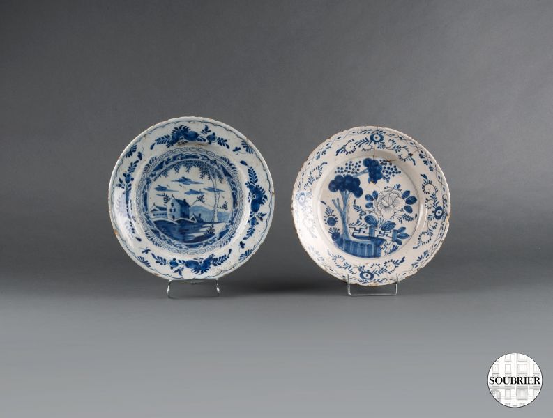 Ensemble de plat en faience de Delft