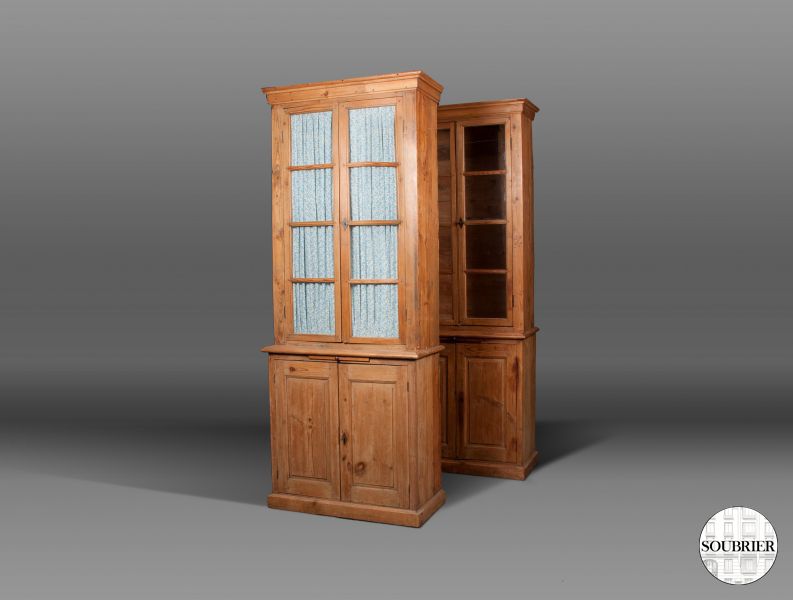 Pair of pine bookcases