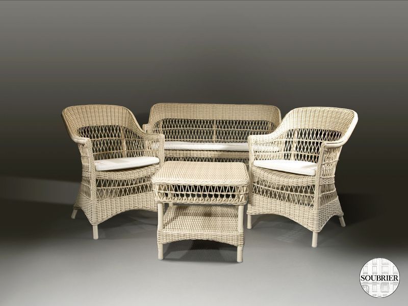 Salon de jardin en rotin