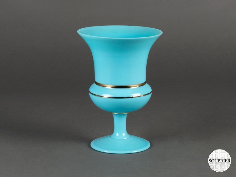 vase opaline bleue f