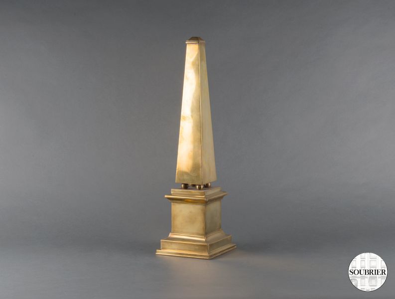 Brass obelisk