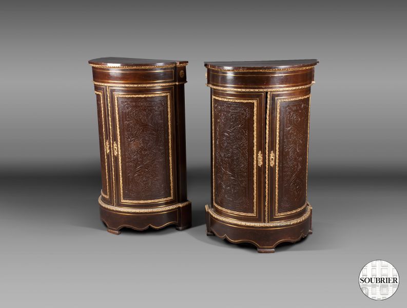 Pair of half- moon furniture