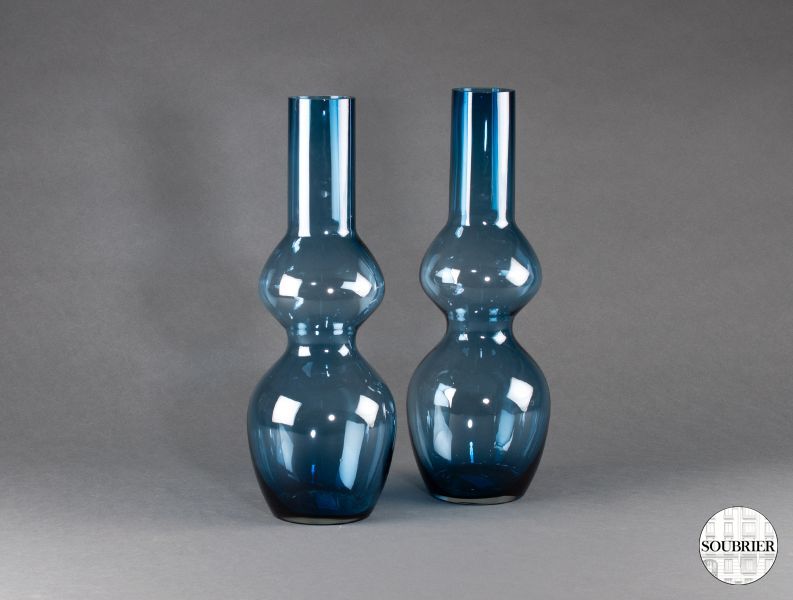 Two blue bottles