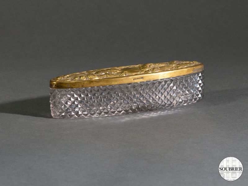 Boite oblongue crystal taillé