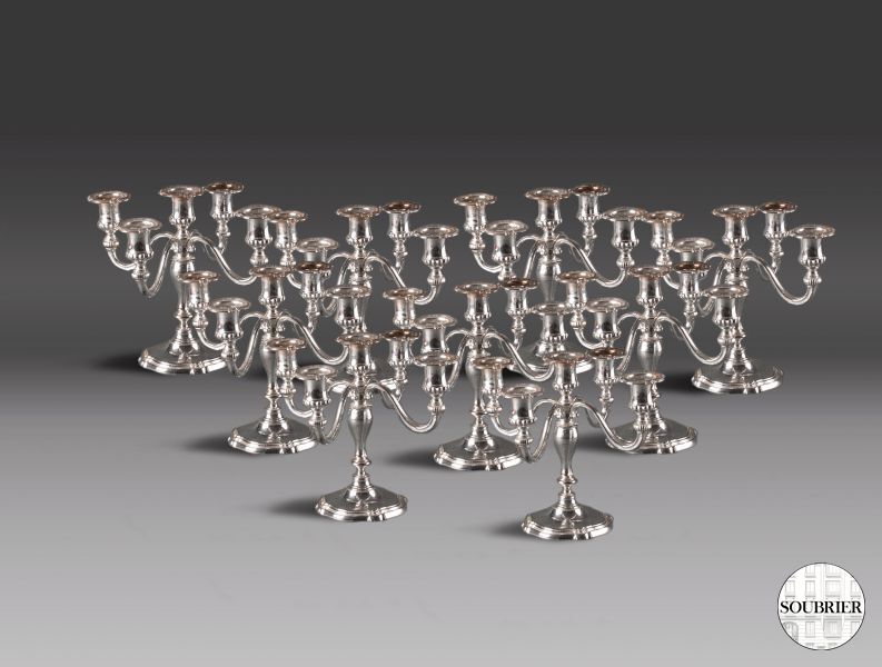 9 Candlesticks Louis XV