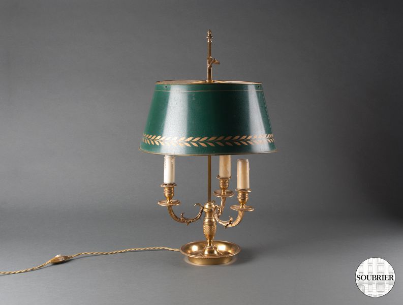 Green bouillotte lamp