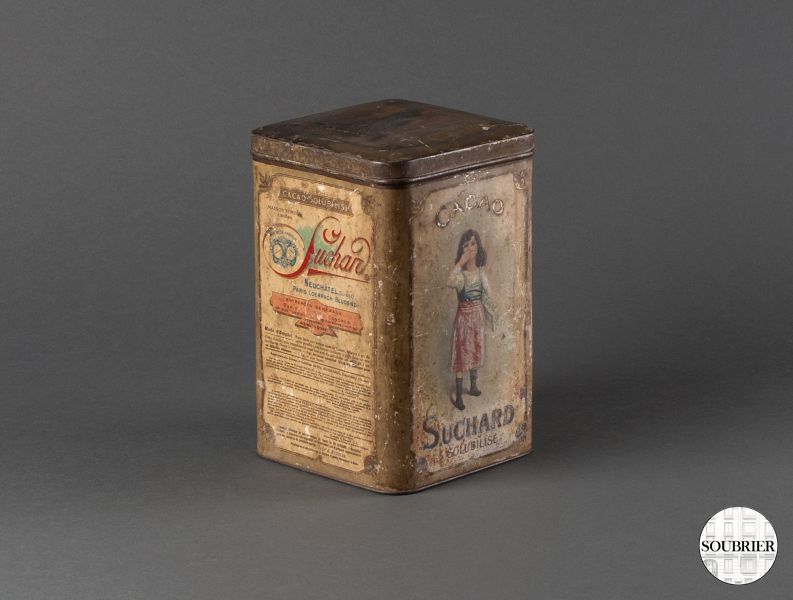 Suchard cocoa canister