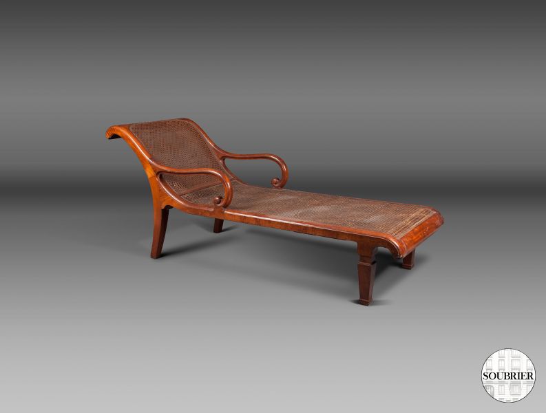 Mahogany chaise longue