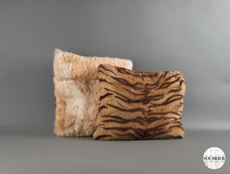 Fur cushions