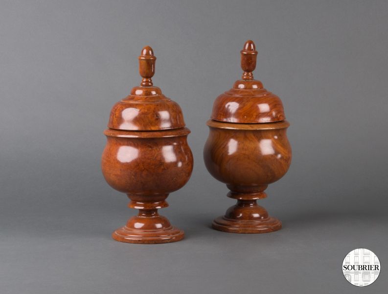 Pair of tobacco pots