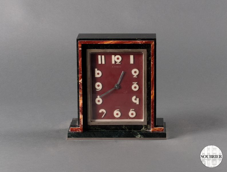 Square marble clock