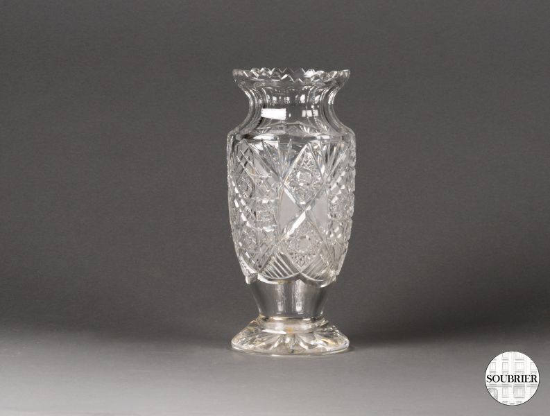 Crystal cut vase