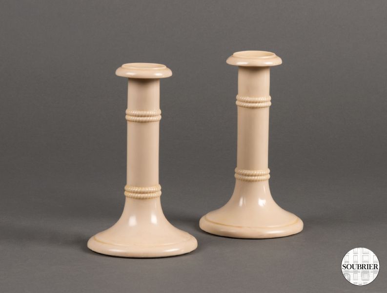 Ivorine candlesticks