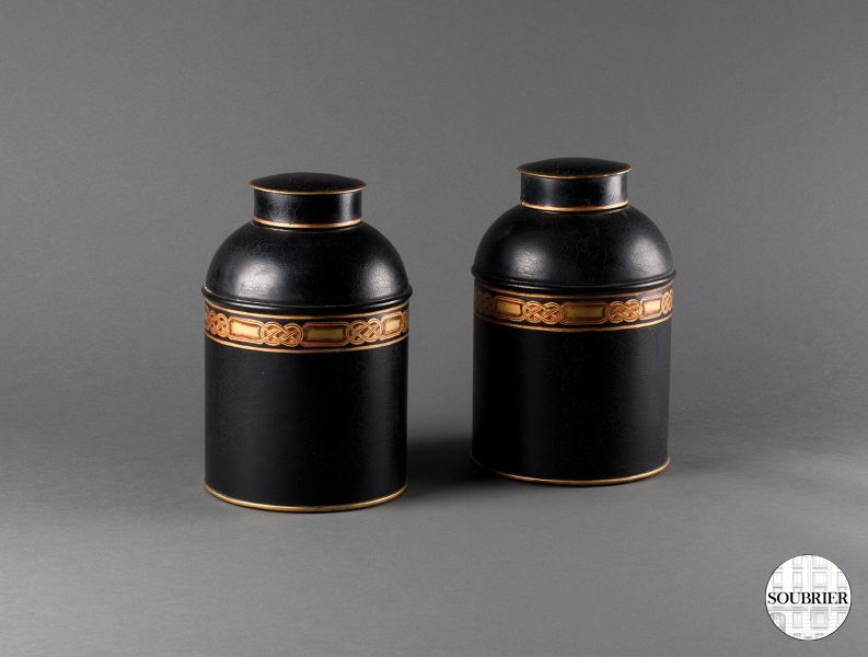 Pair of tea caddies