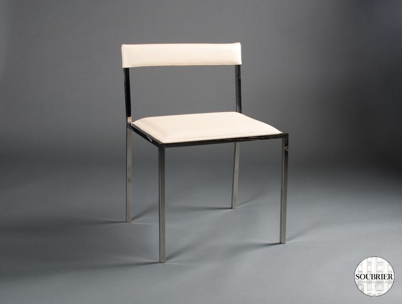 Chrome-plated modern chair