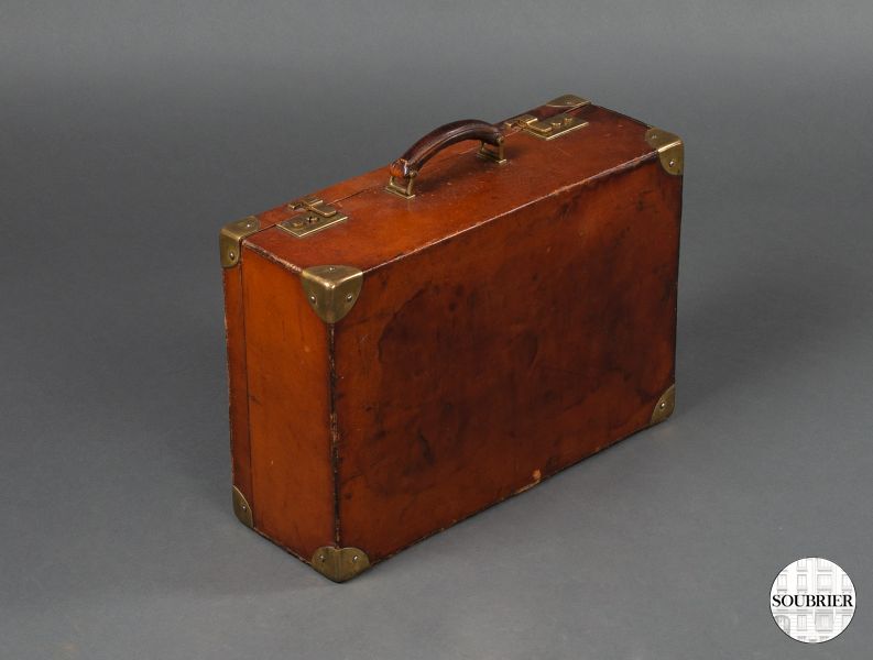 Leather suitcase