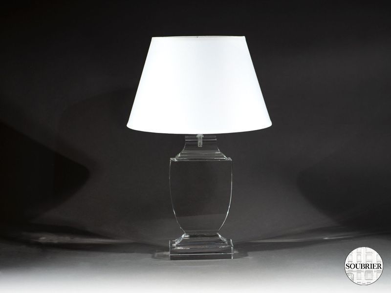 Lampe en verre forme balustre