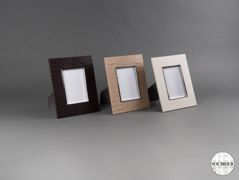 Leather photo frames