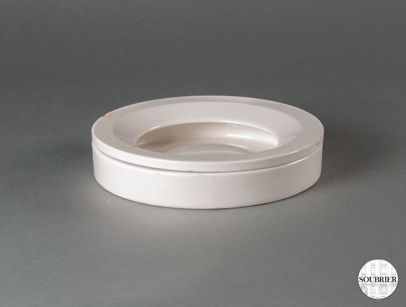 White ceramic ashtray