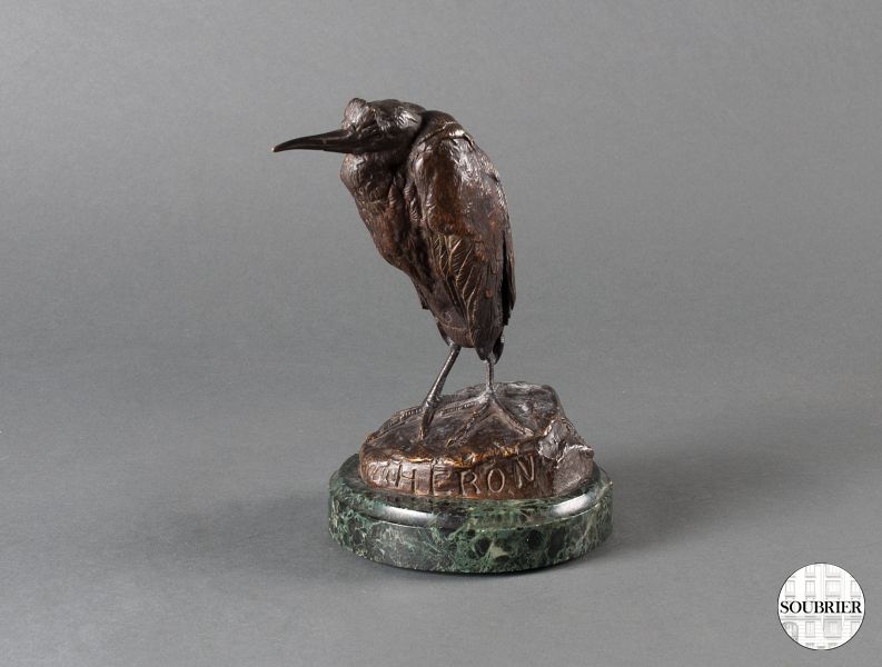 Bronze of a marabout bird