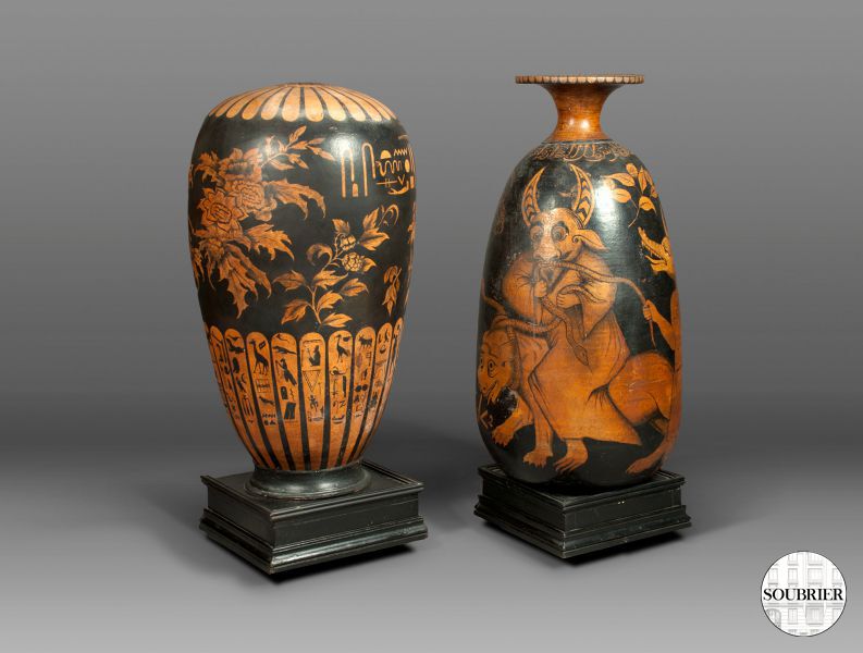 Vases à décors étrusques