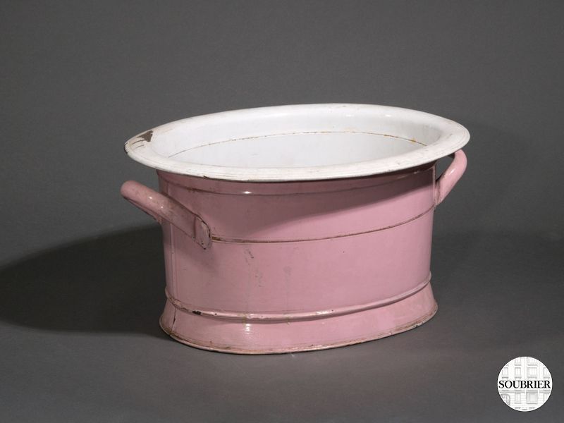 Bassine en tôle émaillée