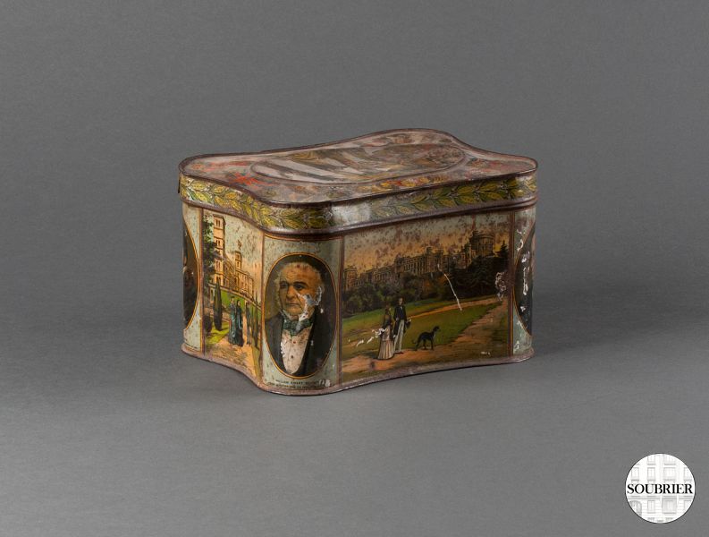 Queen Victoria tole tea canister