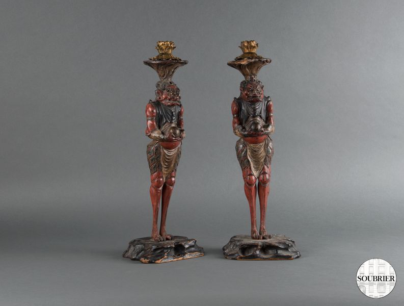 Chinese dragon candlesticks